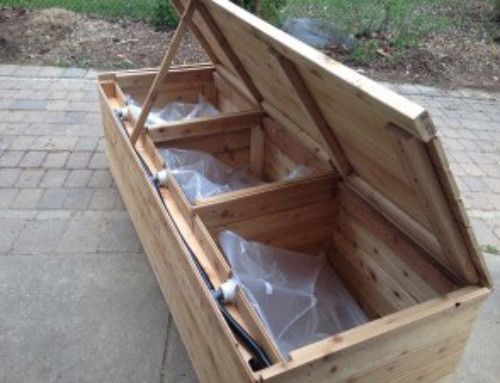 300 gallon Cedar Rain Bench